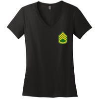 Staff Sergeant Military Badge Women's V-Neck T-Shirt