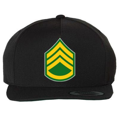 Staff Sergeant Military Badge Wool Snapback Cap