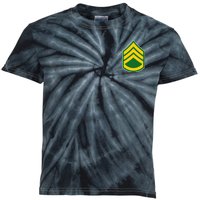 Staff Sergeant Military Badge Kids Tie-Dye T-Shirt