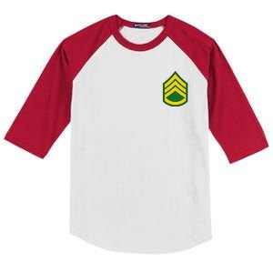 Staff Sergeant Military Badge Kids Colorblock Raglan Jersey