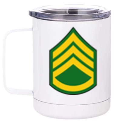 Staff Sergeant Military Badge 12 oz Stainless Steel Tumbler Cup