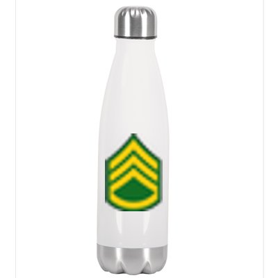 Staff Sergeant Military Badge Stainless Steel Insulated Water Bottle