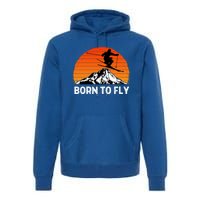 Snow Ski Mountain Skier Downhill Skiing Trip Ski Lover Gift Premium Hoodie