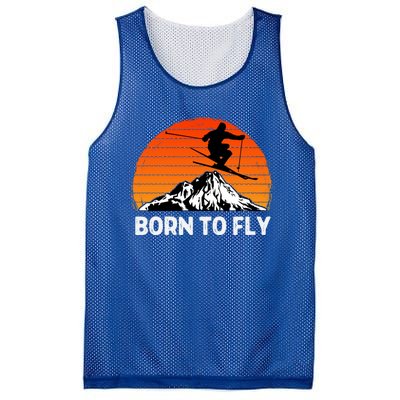 Snow Ski Mountain Skier Downhill Skiing Trip Ski Lover Gift Mesh Reversible Basketball Jersey Tank