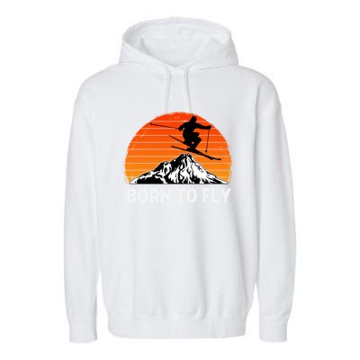 Snow Ski Mountain Skier Downhill Skiing Trip Ski Lover Gift Garment-Dyed Fleece Hoodie