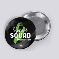 Support Squad Mental Health Awareness Lime Green Ribbon Button