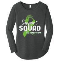 Support Squad Mental Health Awareness Lime Green Ribbon Women's Perfect Tri Tunic Long Sleeve Shirt