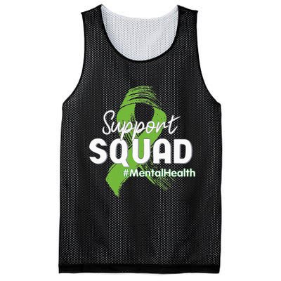 Support Squad Mental Health Awareness Lime Green Ribbon Mesh Reversible Basketball Jersey Tank