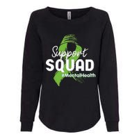 Support Squad Mental Health Awareness Lime Green Ribbon Womens California Wash Sweatshirt