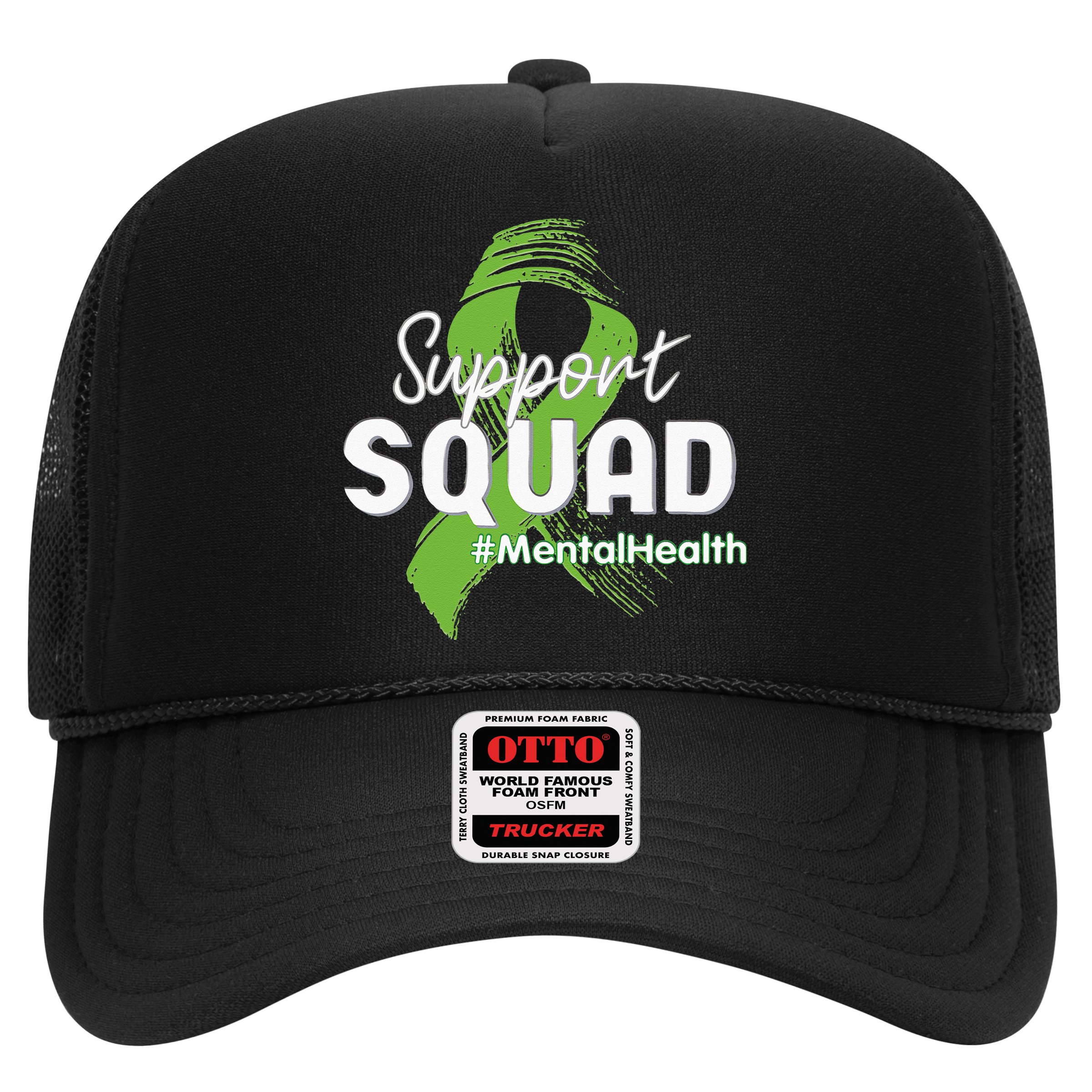 Support Squad Mental Health Awareness Lime Green Ribbon Hat