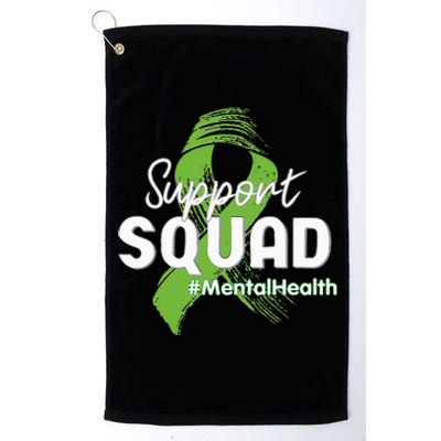 Support Squad Mental Health Awareness Lime Green Ribbon Platinum Collection Golf Towel