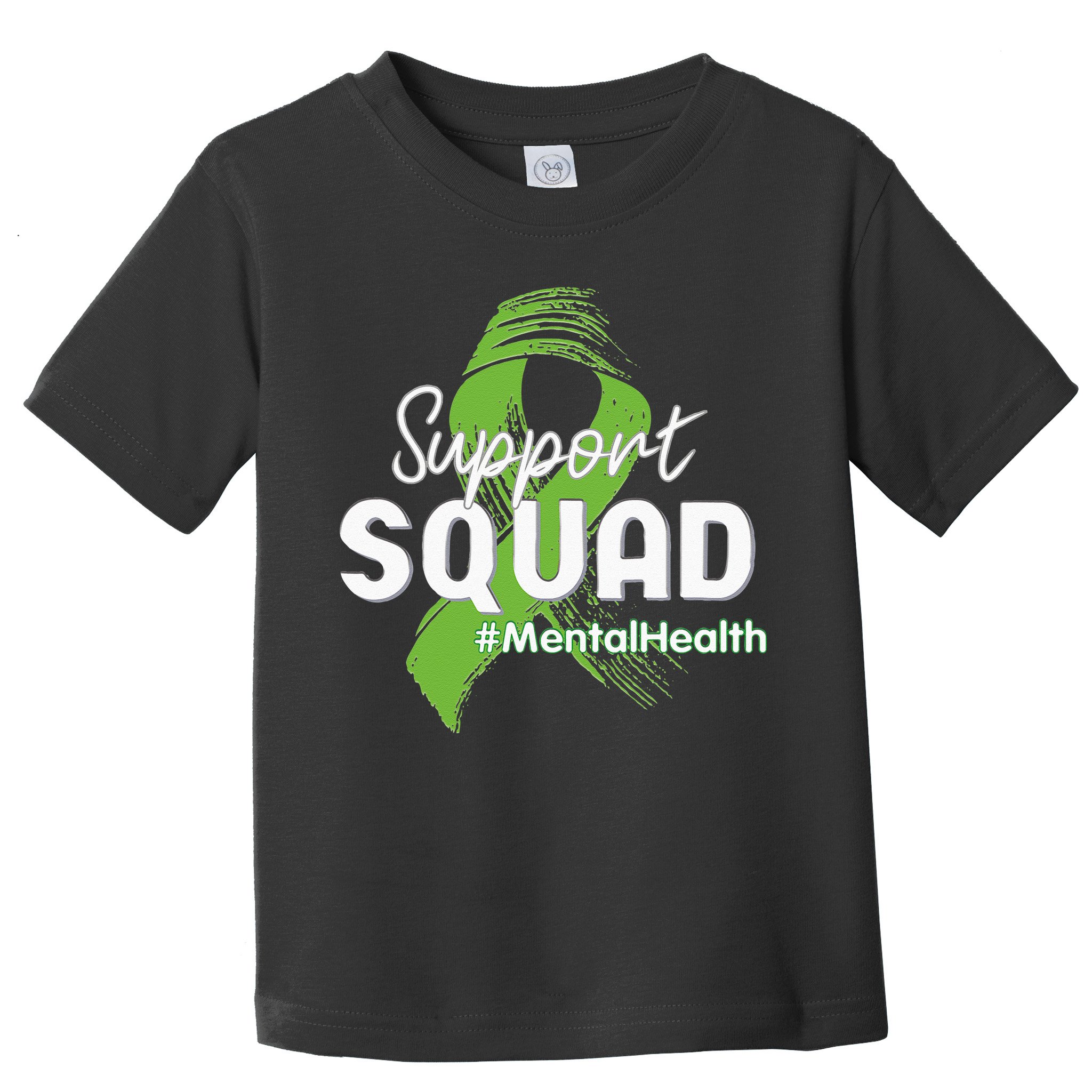 Support Squad Mental Health Awareness Lime Green Ribbon Toddler T-Shirt