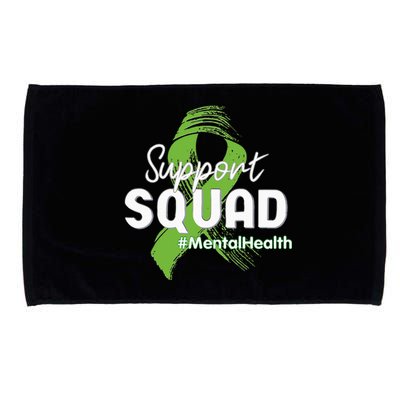 Support Squad Mental Health Awareness Lime Green Ribbon Microfiber Hand Towel