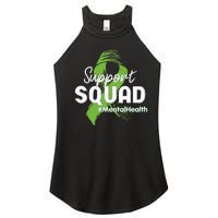 Support Squad Mental Health Awareness Lime Green Ribbon Women's Perfect Tri Rocker Tank