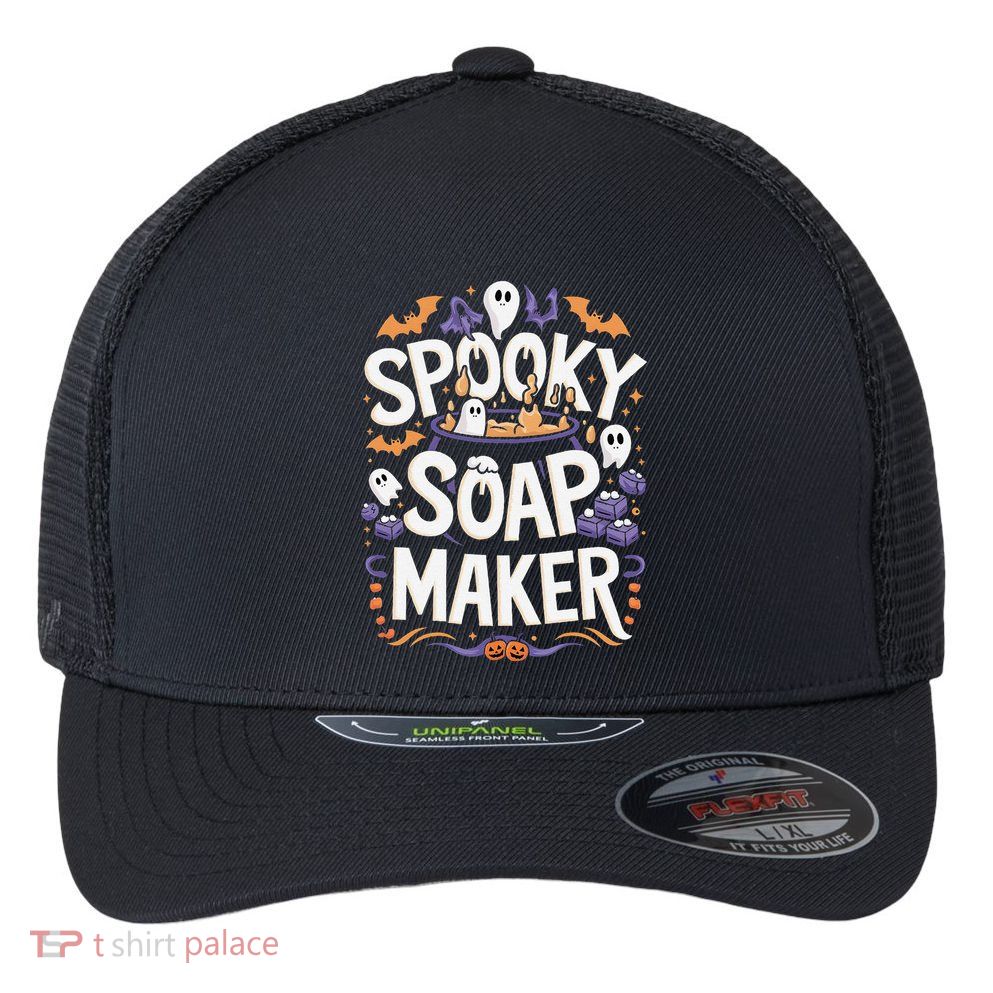 Spooky Soap Maker Halloween Soap Making Flexfit Unipanel Trucker Cap