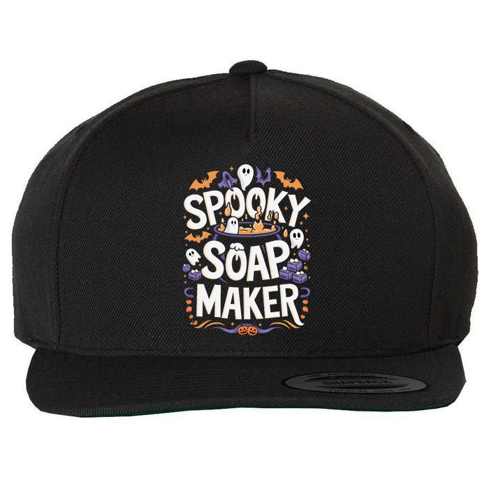 Spooky Soap Maker Halloween Soap Making Wool Snapback Cap