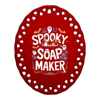 Spooky Soap Maker Halloween Soap Making Ceramic Oval Ornament