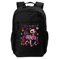 Sugar Skull Mexican Cat Bone Halloween Day Of Dead Daily Commute Backpack