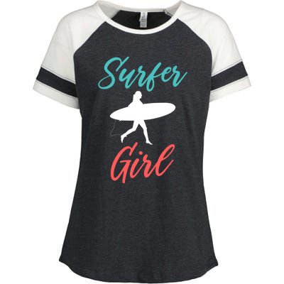 Surfer Surfing Mom Surf Gift Enza Ladies Jersey Colorblock Tee