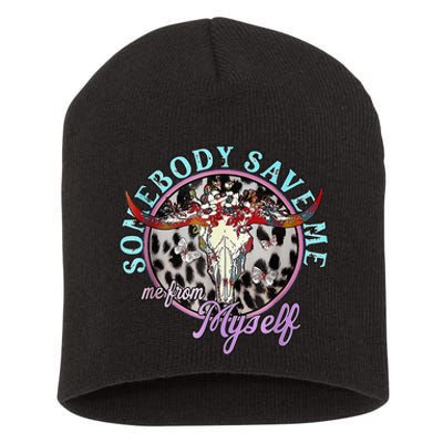 Somebody Save Me Country Music Short Acrylic Beanie