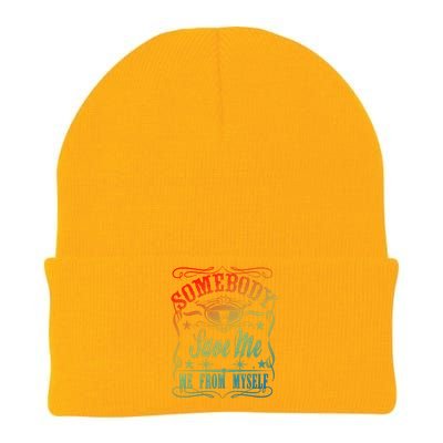 Somebody Save Me From Myself Country Knit Cap Winter Beanie