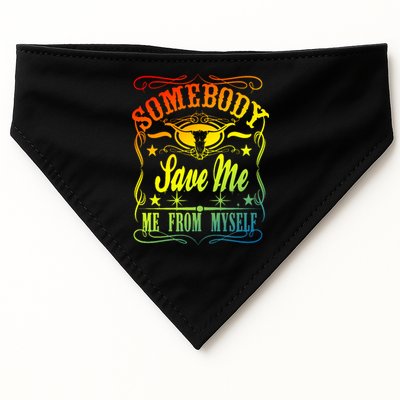 Somebody Save Me From Myself Country USA-Made Doggie Bandana