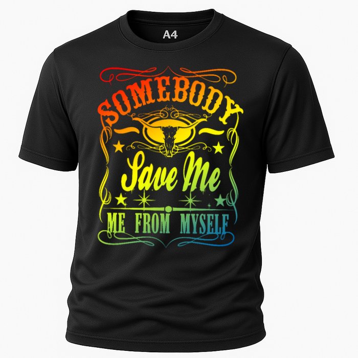 Somebody Save Me From Myself Country Cooling Performance Crew T-Shirt