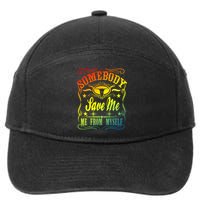 Somebody Save Me From Myself Country 7-Panel Snapback Hat