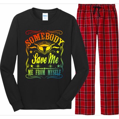 Somebody Save Me From Myself Country Long Sleeve Pajama Set