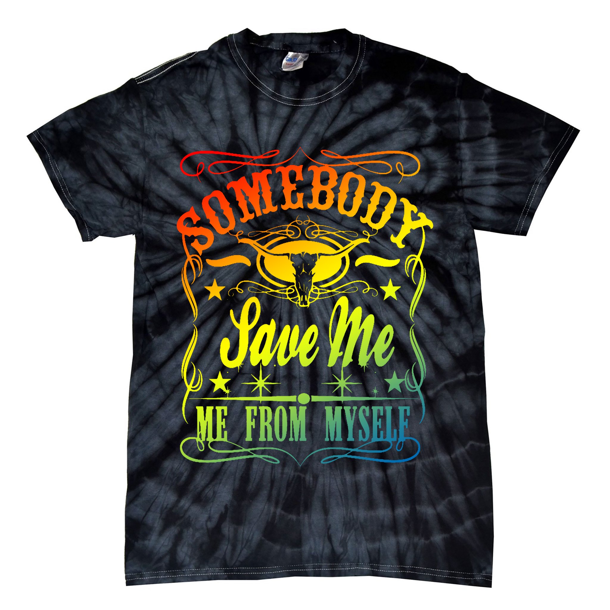 Somebody Save Me From Myself Country Tie-Dye T-Shirt