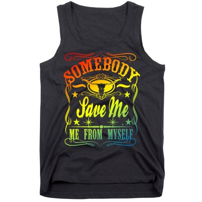 Somebody Save Me From Myself Country Tank Top