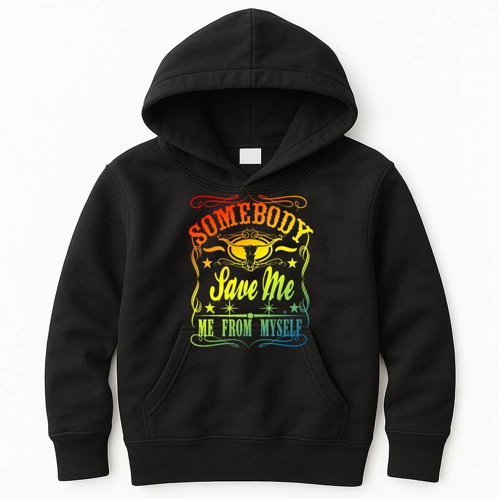 Somebody Save Me From Myself Country Kids Hoodie