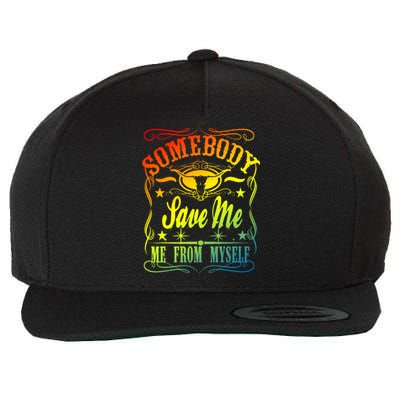 Somebody Save Me From Myself Country Wool Snapback Cap