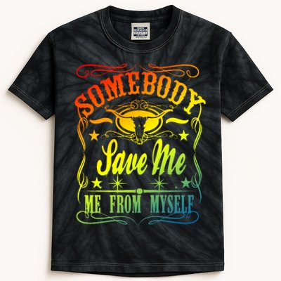 Somebody Save Me From Myself Country Kids Tie-Dye T-Shirt