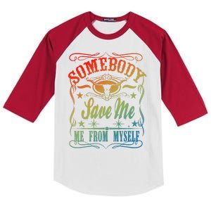 Somebody Save Me From Myself Country Kids Colorblock Raglan Jersey