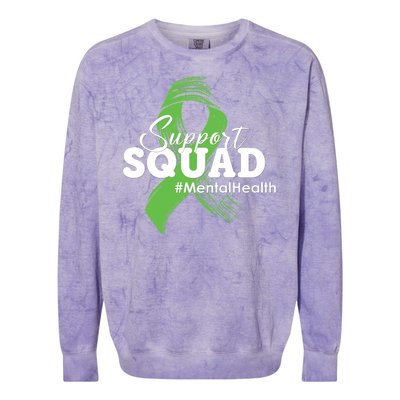 Support Squad Mental Health Awareness Ribbon Colorblast Crewneck Sweatshirt