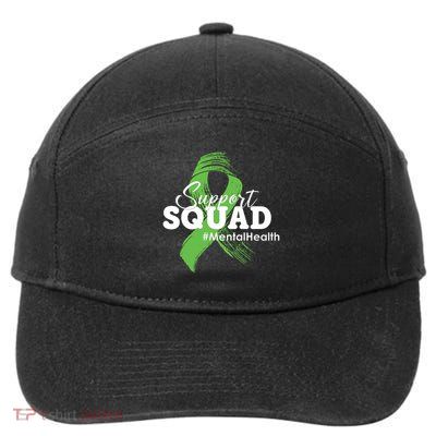 Support Squad Mental Health Awareness Ribbon 7-Panel Snapback Hat