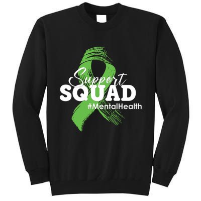 Support Squad Mental Health Awareness Ribbon Tall Sweatshirt