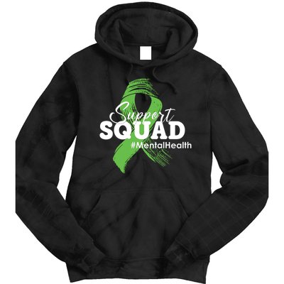 Support Squad Mental Health Awareness Ribbon Tie Dye Hoodie