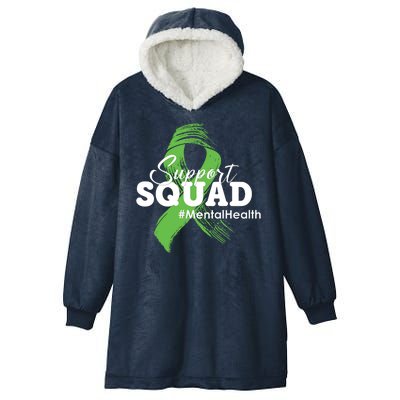 Support Squad Mental Health Awareness Ribbon Hooded Wearable Blanket