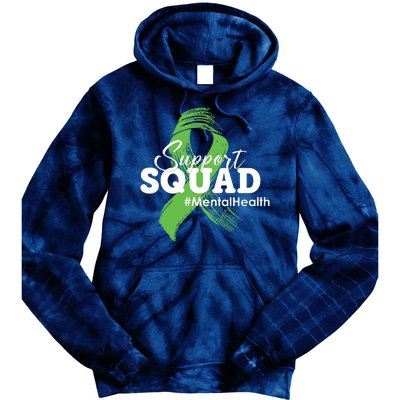 Support Squad Mental Health Awareness Ribbon Tie Dye Hoodie