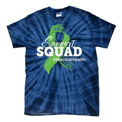 Support Squad Mental Health Awareness Ribbon Tie-Dye T-Shirt