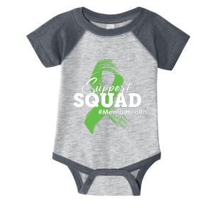 Support Squad Mental Health Awareness Ribbon Infant Baby Jersey Bodysuit