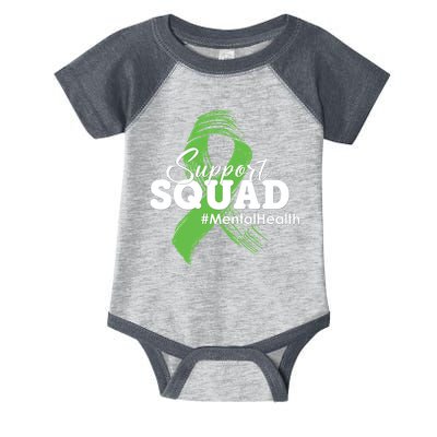 Support Squad Mental Health Awareness Ribbon Infant Baby Jersey Bodysuit