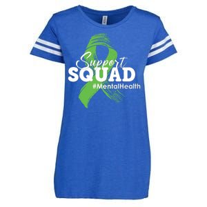 Support Squad Mental Health Awareness Ribbon Enza Ladies Jersey Football T-Shirt