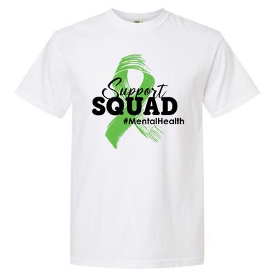 Support Squad Mental Health Awareness Ribbon Garment-Dyed Heavyweight T-Shirt