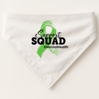 Support Squad Mental Health Awareness Ribbon USA-Made Doggie Bandana