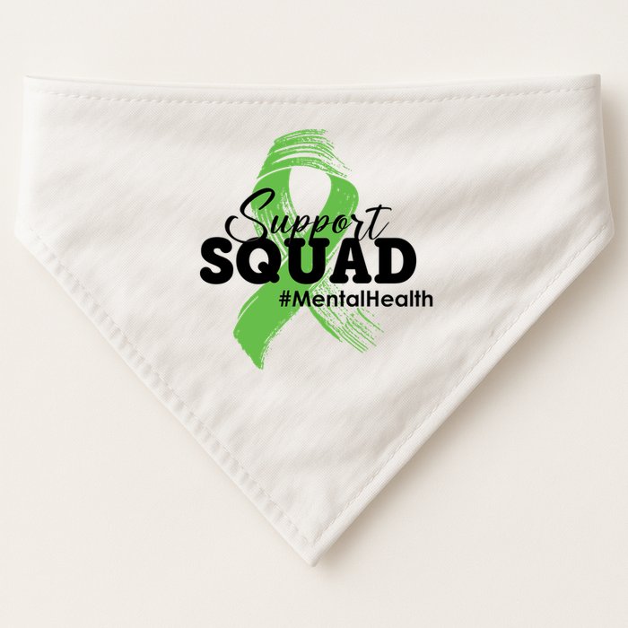 Support Squad Mental Health Awareness Ribbon USA-Made Doggie Bandana