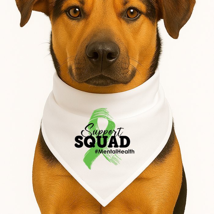 Support Squad Mental Health Awareness Ribbon USA-Made Doggie Bandana