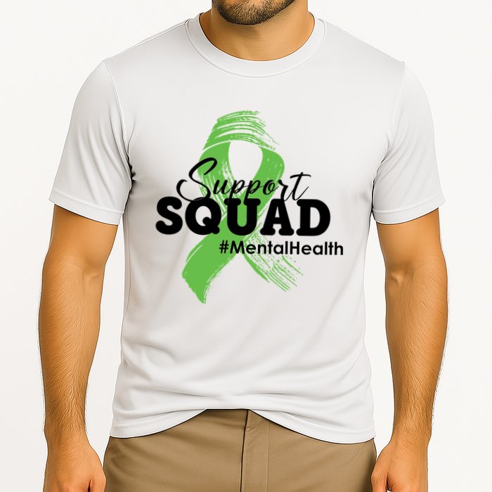 Support Squad Mental Health Awareness Ribbon Performance Shirt